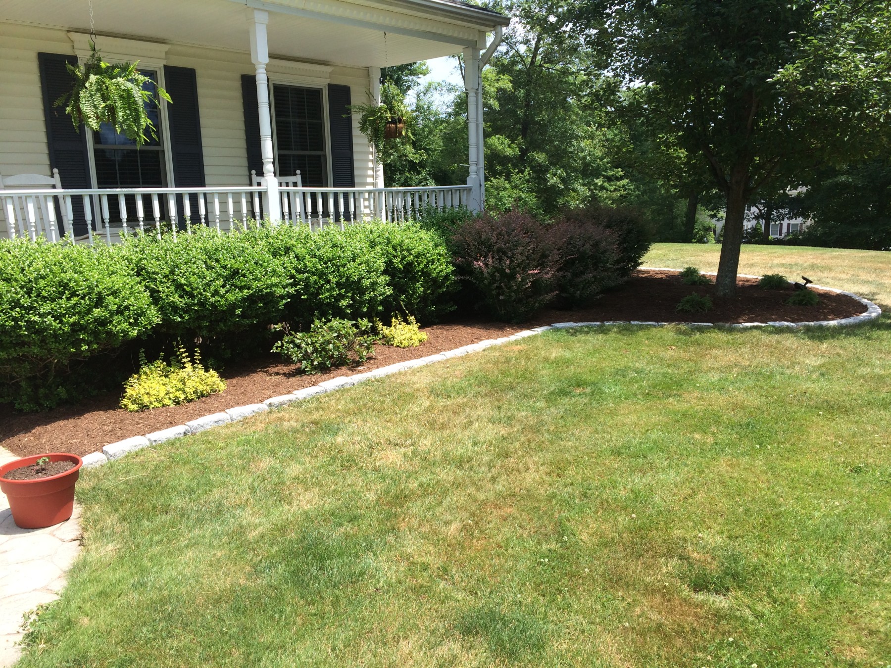 Bed Cleanup and Stone Edging, After